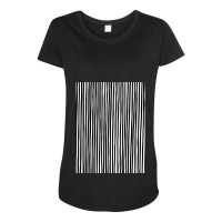 Hand Drawn Vertical Parallel Dense Black Lines On  Maternity Scoop Neck T-shirt | Artistshot