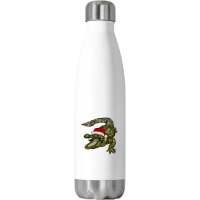 Christmas Alligator Stainless Steel Water Bottle | Artistshot