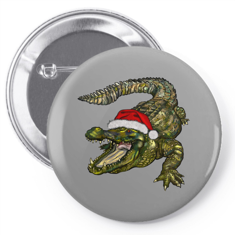 Christmas Alligator Pin-back Button | Artistshot