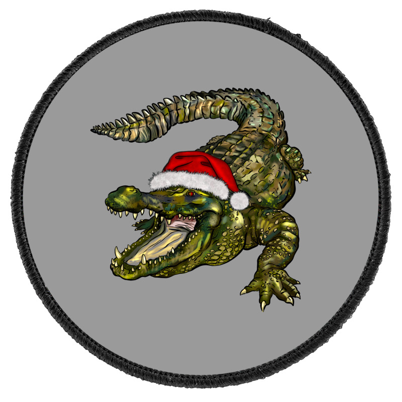 Christmas Alligator Round Patch | Artistshot