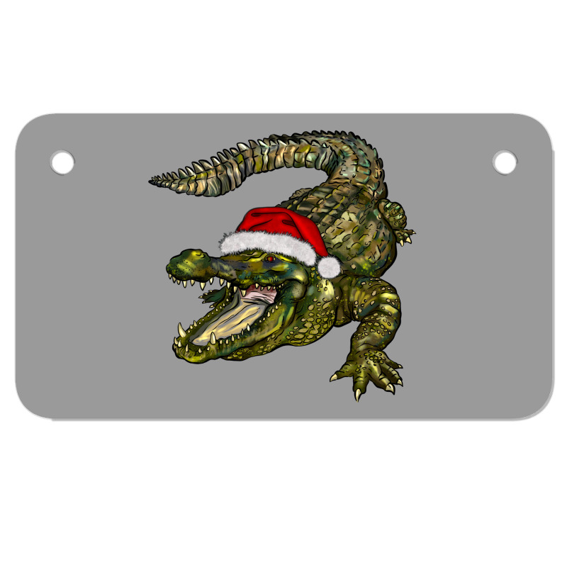 Christmas Alligator Motorcycle License Plate | Artistshot