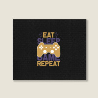 Eat Sleep - Tshirt Landscape Canvas Print | Artistshot