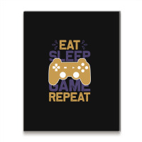 Eat Sleep - Tshirt Metal Print Vertical | Artistshot