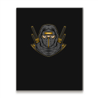 Japanese Ninja Vector Metal Print Vertical | Artistshot