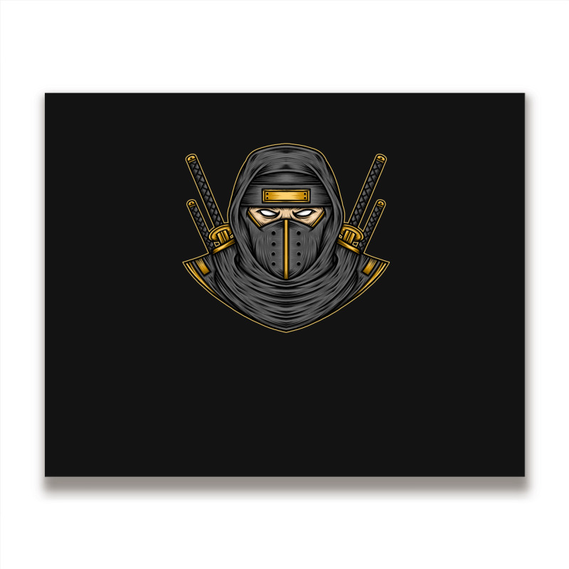 Japanese Ninja Vector Metal Print Horizontal | Artistshot