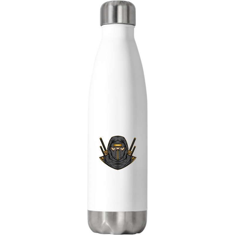 Japanese Ninja Vector Stainless Steel Water Bottle | Artistshot