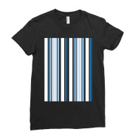 Vertical  Blue Gradient And White Striped Ladies Fitted T-shirt | Artistshot