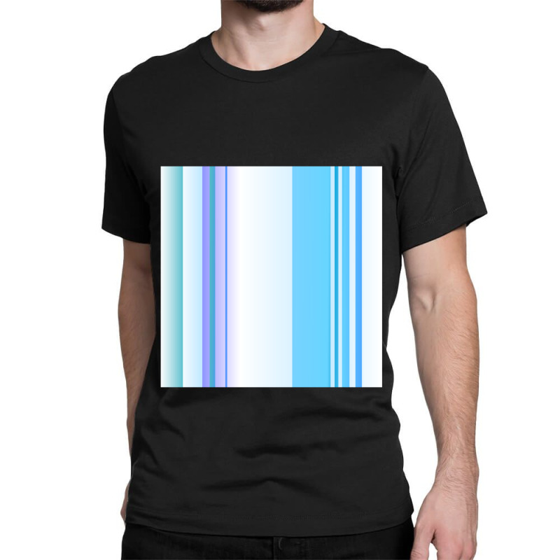 Vertical Blue And White Striped  1 Classic T-shirt by JONNELLENORTONN | Artistshot