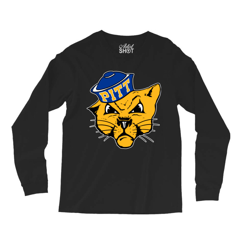 Vintage Pittsburg Panther Mascot Wearing A Cap Long Sleeve Shirts | Artistshot