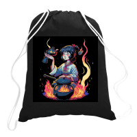 Woman Cooking Drawstring Bags | Artistshot