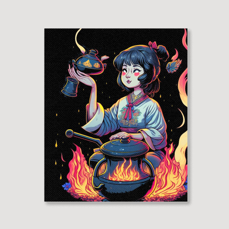 Woman Cooking Portrait Canvas Print | Artistshot