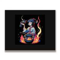 Woman Cooking Metal Print Horizontal | Artistshot