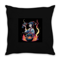 Woman Cooking Throw Pillow | Artistshot