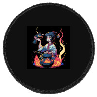 Woman Cooking Round Patch | Artistshot