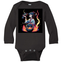 Woman Cooking Long Sleeve Baby Bodysuit | Artistshot