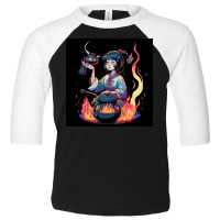 Woman Cooking Toddler 3/4 Sleeve Tee | Artistshot