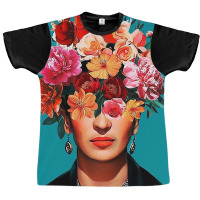 Frida Kahlo Full Flower Face Graphic T-shirt | Artistshot