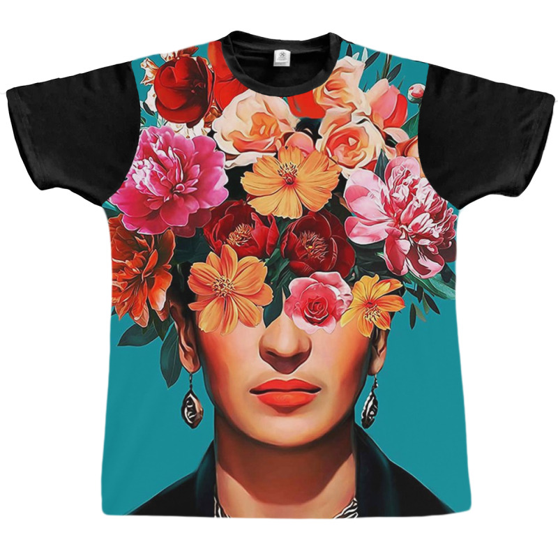 Frida Kahlo Full Flower Face Graphic T-shirt by GiaMuller | Artistshot