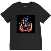 Fire V-neck Tee | Artistshot