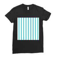 Vertical Blue And White Striped Chiffon Top Ladies Fitted T-shirt | Artistshot