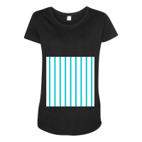 Vertical Blue And White Striped Chiffon Top Maternity Scoop Neck T-shirt | Artistshot