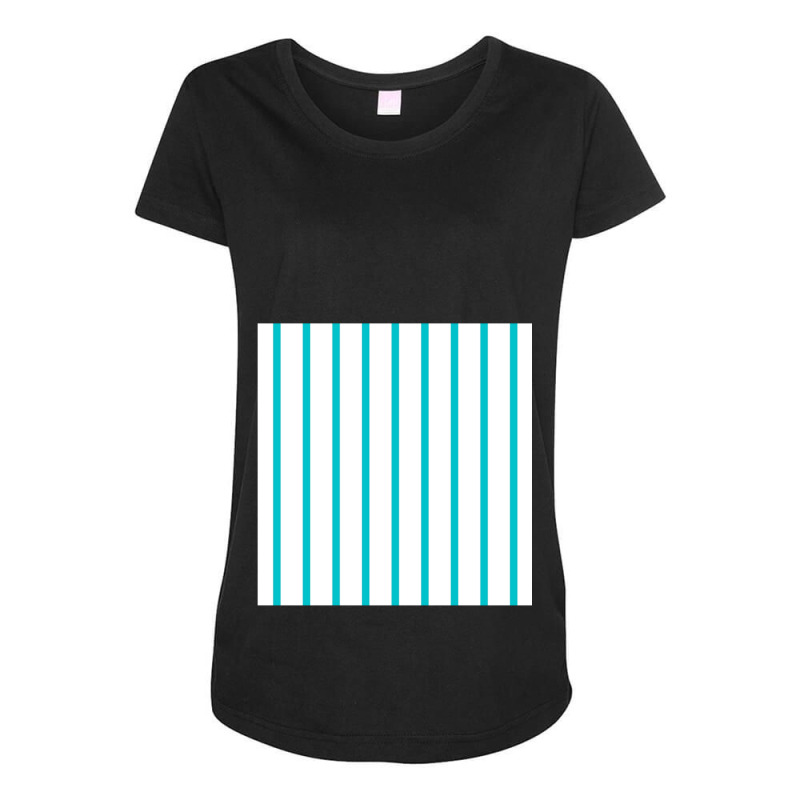 Vertical Blue And White Striped Chiffon Top Maternity Scoop Neck T-shirt by JONNELLENORTONN | Artistshot