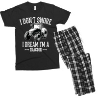 I Don't Snore I Dream I'm A Tractor For Dad Men's T-shirt Pajama Set | Artistshot