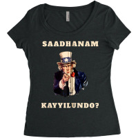 Saadhanam Kayyilundo Kerala Malayalam Funny Zip Ho Women's Triblend Scoop T-shirt | Artistshot