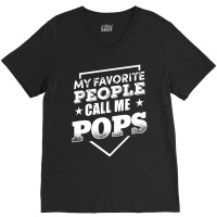 My Favorite People Call Me Pop Pop Grandpa Men V-neck Tee | Artistshot