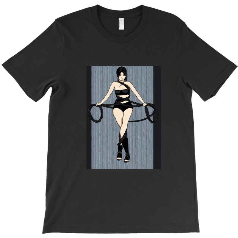 Dominant Woman Tied In Bondage - Shibari Art. T-Shirt by AlanWheeler | Artistshot