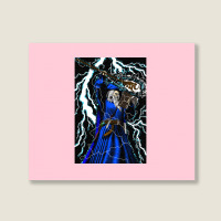 Merlin   Traditional High Fantasy Wizard (blue) Landscape Canvas Print | Artistshot