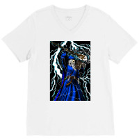 Merlin   Traditional High Fantasy Wizard (blue) V-neck Tee | Artistshot