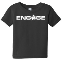 Engage  Captain Jean Luc Picard Baby Tee | Artistshot