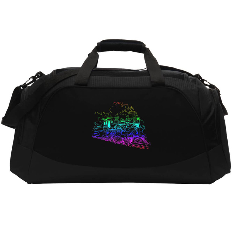 Railroad Model Train Steam Train Glow Model Railro Active Duffel | Artistshot