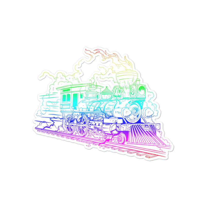 Railroad Model Train Steam Train Glow Model Railro Sticker | Artistshot