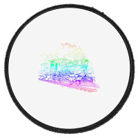 Railroad Model Train Steam Train Glow Model Railro Round Patch | Artistshot