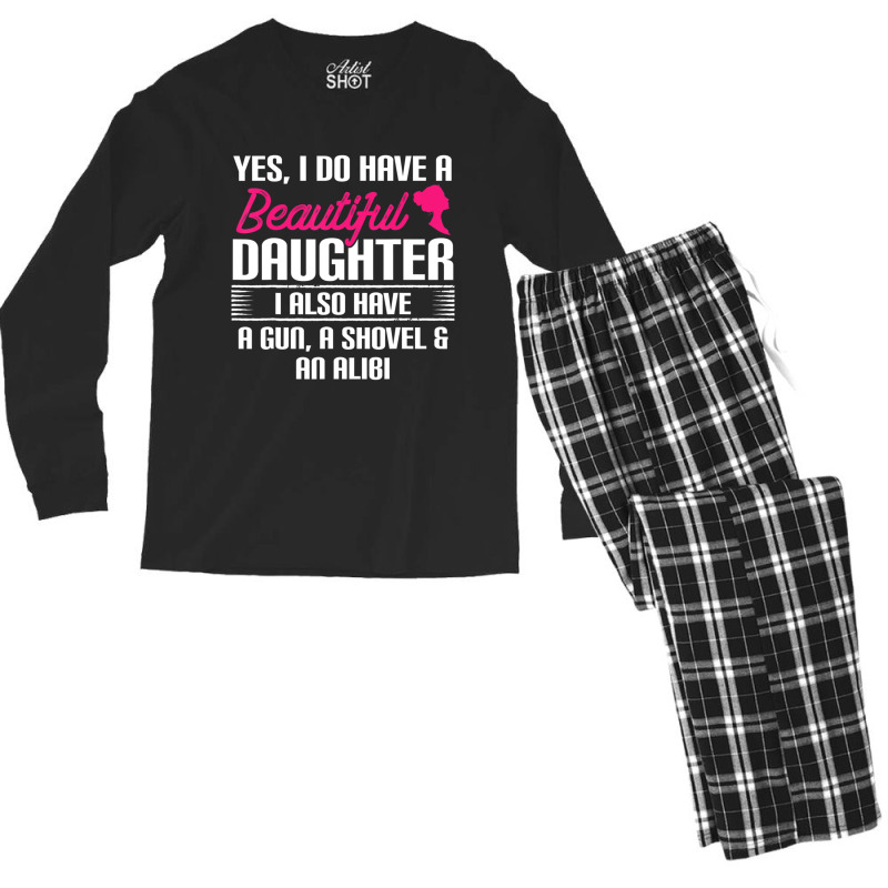 Father Yes I Do Have A Beautiful Daughter Men's Long Sleeve Pajama Set | Artistshot