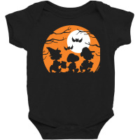 Peanuts  Halloween  Trick Or Treat Silhouettes Baby Bodysuit | Artistshot