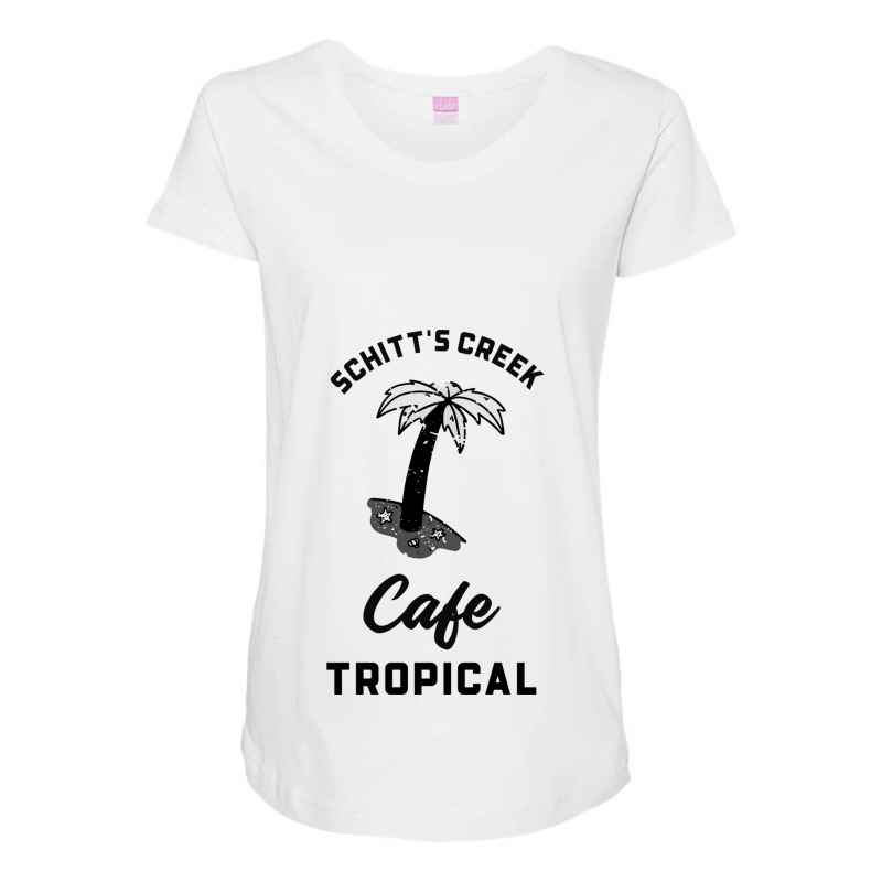 Cafe Tropical Maternity Scoop Neck T-shirt by PEGGYBROWNEE | Artistshot