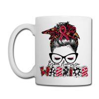 Messy Bun Women Burgundy Ribbon Brain Aneurysm War Coffee Mug | Artistshot