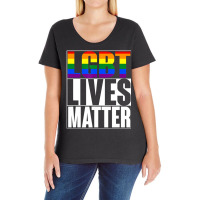 Lgbtq Lives Matter Lesbian Gay Trans Bisexual Flag Ladies Curvy T-shirt | Artistshot