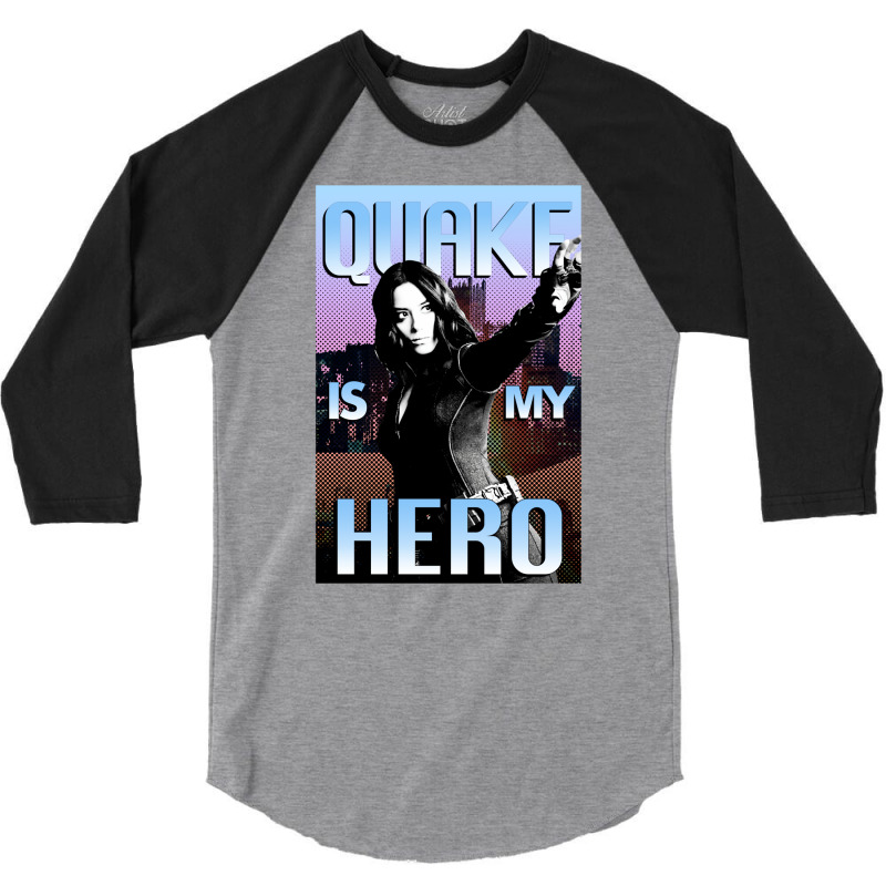 Quake Is My Hero Poster 3/4 Sleeve Shirt by paturusharpek | Artistshot