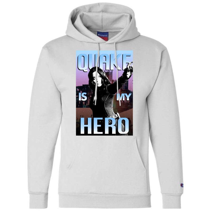 Quake Is My Hero Poster Champion Hoodie by paturusharpek | Artistshot