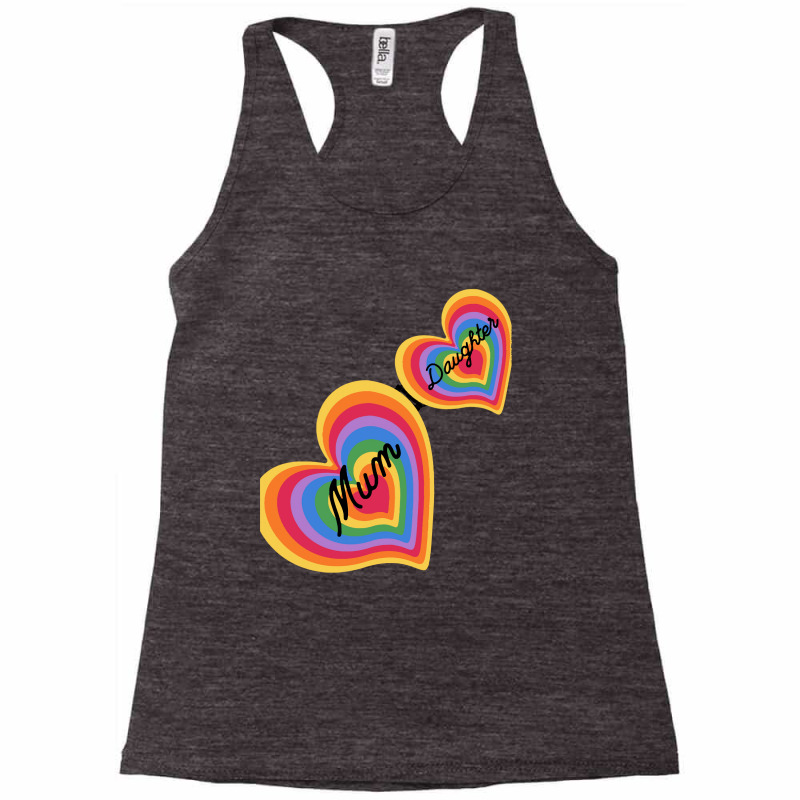 Mum And Daughter Heart Gift Racerback Tank by Timothy90 | Artistshot