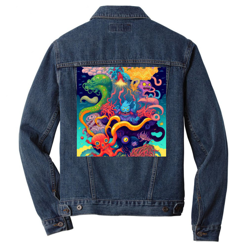 Octopus Tentacles Men Denim Jacket by TheDol | Artistshot