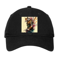 Cat In Action Pose Adjustable Cap | Artistshot