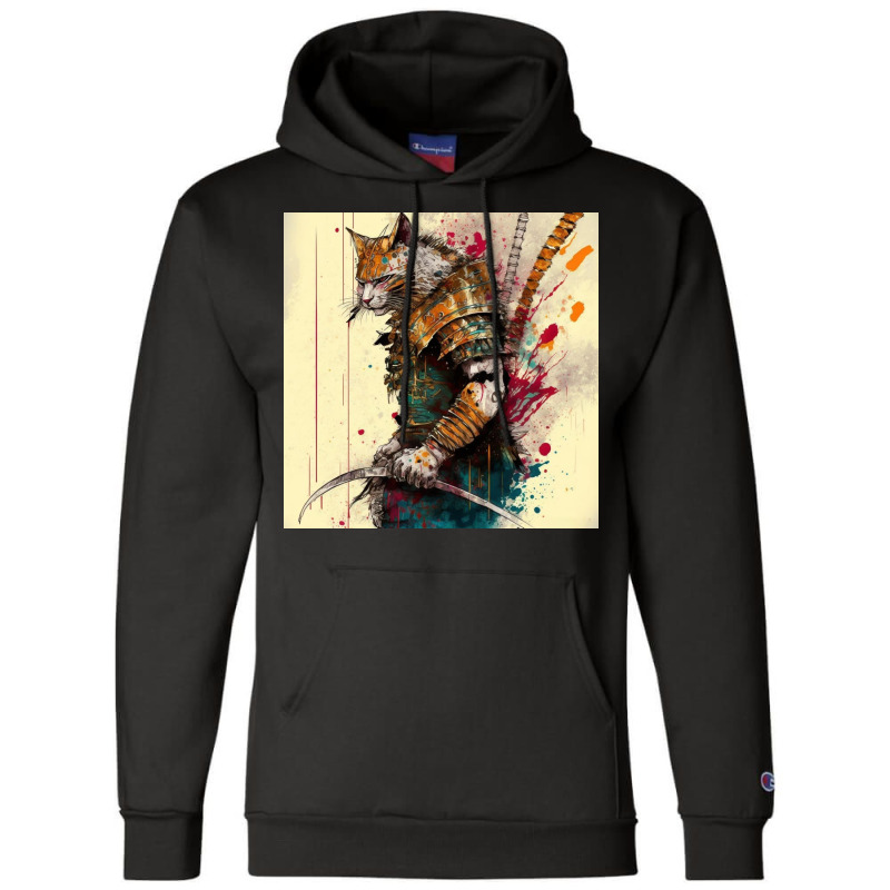 Cat In Action Pose Champion Hoodie by TheDol | Artistshot