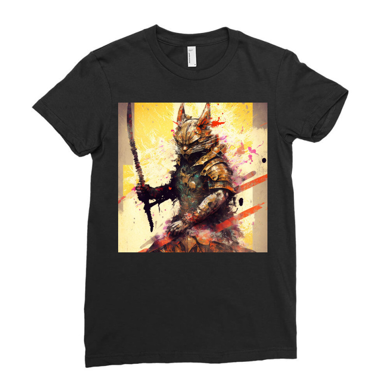 Cat Soldier Ladies Fitted T-Shirt by TheDol | Artistshot