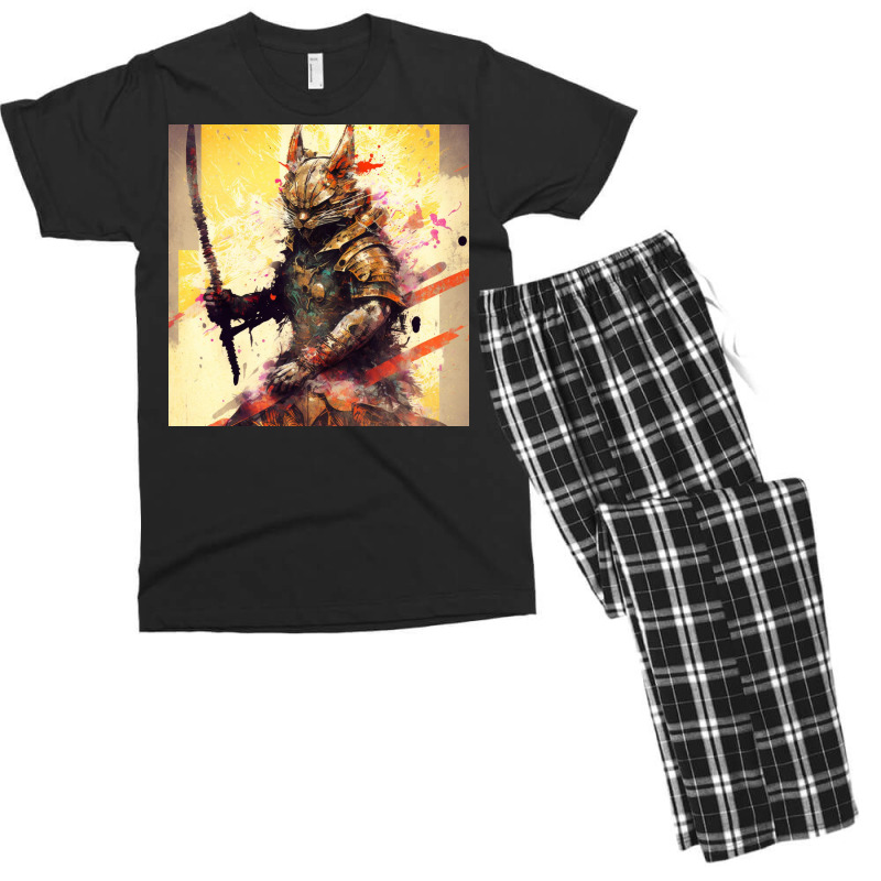 Cat Soldier Men's T-shirt Pajama Set | Artistshot