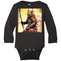 Cat Soldier Long Sleeve Baby Bodysuit | Artistshot